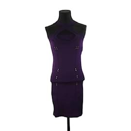 Versace-Vestido de seda-Púrpura