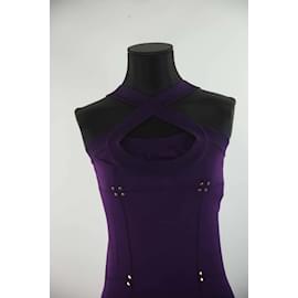 Versace-Vestido de seda-Púrpura