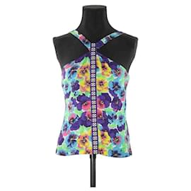 Versace-Top de seda-Multicolor