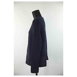 Moncler-Lavoro a maglia di lana-Blu navy