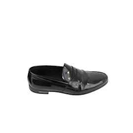 Prada Lackleder-Slipper Schwarz