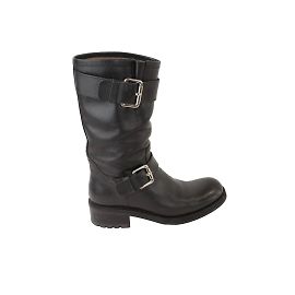 Free Lance Leather biker boots Black