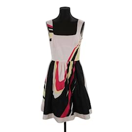 Prada-vestido de algodón-Multicolor