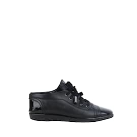 Chanel-Leather sneakers-Navy blue