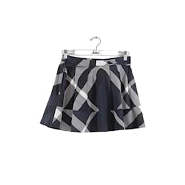 Burberry-Mini falda de algodón-Azul