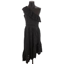 The Kooples-vestido de algodón-Negro