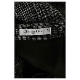 Dior-wrap wool skirt-Black