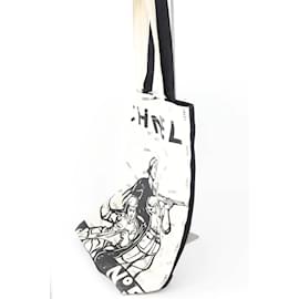Chanel-White tote bag-White