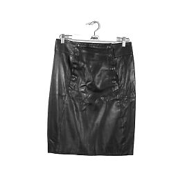 Claude Montana Leather skirt Black