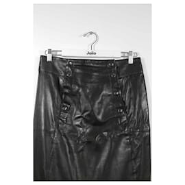 Claude Montana-Leather skirt-Black