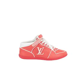 Louis Vuitton-Scarpe da ginnastica in pelle-Rosso