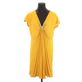 Azzaro Vestito di seta Giallo