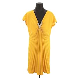Azzaro-Silk dress-Yellow