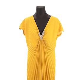 Azzaro-Vestido de seda-Amarillo