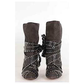 Isabel Marant-Lederstiefel-Schwarz