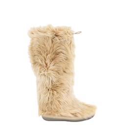 Armani-Fur snow boots-Beige