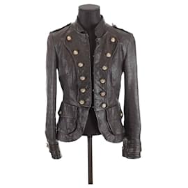 Dolce & Gabbana-Leather coat-Black