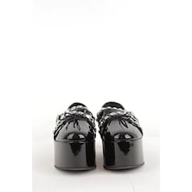 Repetto-Patent leather heeled ballerinas-Black