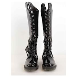 Jimmy Choo-Patent leather boots-Black