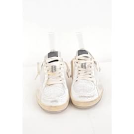 Golden Goose-Leather sneakers-White
