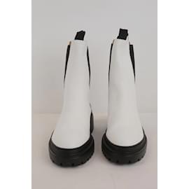 Autre Marque-Leather boots-White