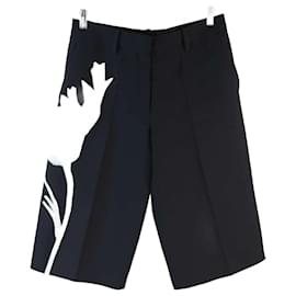 Valentino-Wool Bermuda shorts-Black