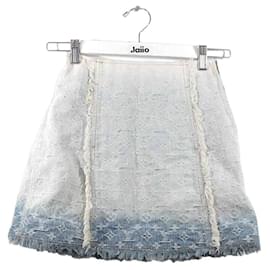 Louis Vuitton-Mini falda de algodón-Azul