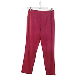 Chanel-Straight velvet pants-Pink