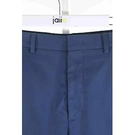 Fendi-Pantalon en coton-Bleu Marine