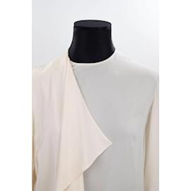 Fendi-Silk wrap blouse-Beige