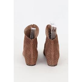 Alaïa-Suede boots-Brown