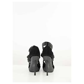 Saint Laurent-Leather sandals-Black