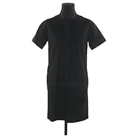 Burberry-Vestido de cuero-Negro