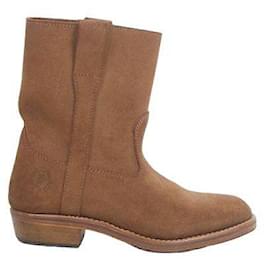 La Botte Gardiane Bottes en daim Marron