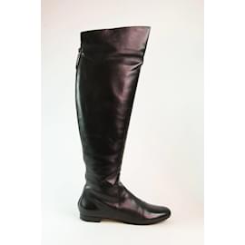 Valentino-Leather boots-Black