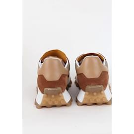 Tod's-Suede Low Top Trainers-Brown