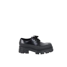 Prada leather lace-ups Black