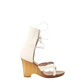 Chloé-Leather Heels-White