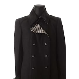 Chanel-Manteau en laine-Noir