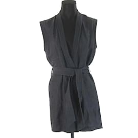 Isabel Marant-vestido de algodão-Cinza antracite