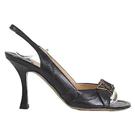 Louis Vuitton-Leather sandals-Black