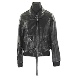 Claudie Pierlot-Lederjacke-Schwarz