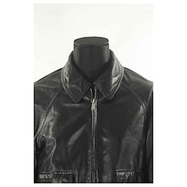 Claudie Pierlot-Lederjacke-Schwarz