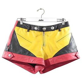 Zadig & Voltaire Shorts curtos de couro Multicor