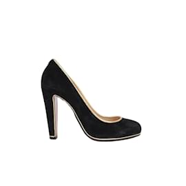 Christian Louboutin-Suede heels-Black