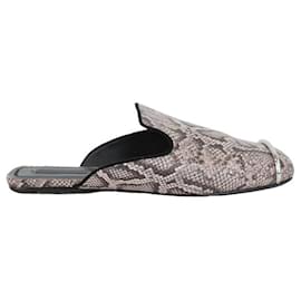 Alexander Mcqueen-Leather mules-Grey