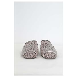 Alexander Mcqueen-Leather mules-Grey