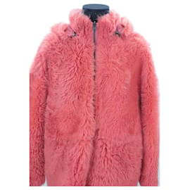 Paul & Joe-leather trim coat-Pink
