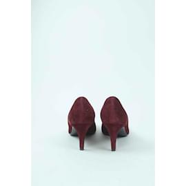 Roger Vivier-Belle de Nuit leather heels-Dark red