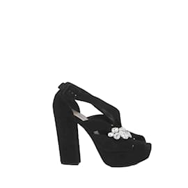 Miu Miu-Suede heels-Black